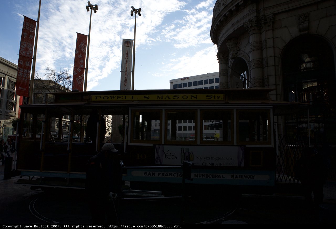 Classic Trolley Car in the Civic Center