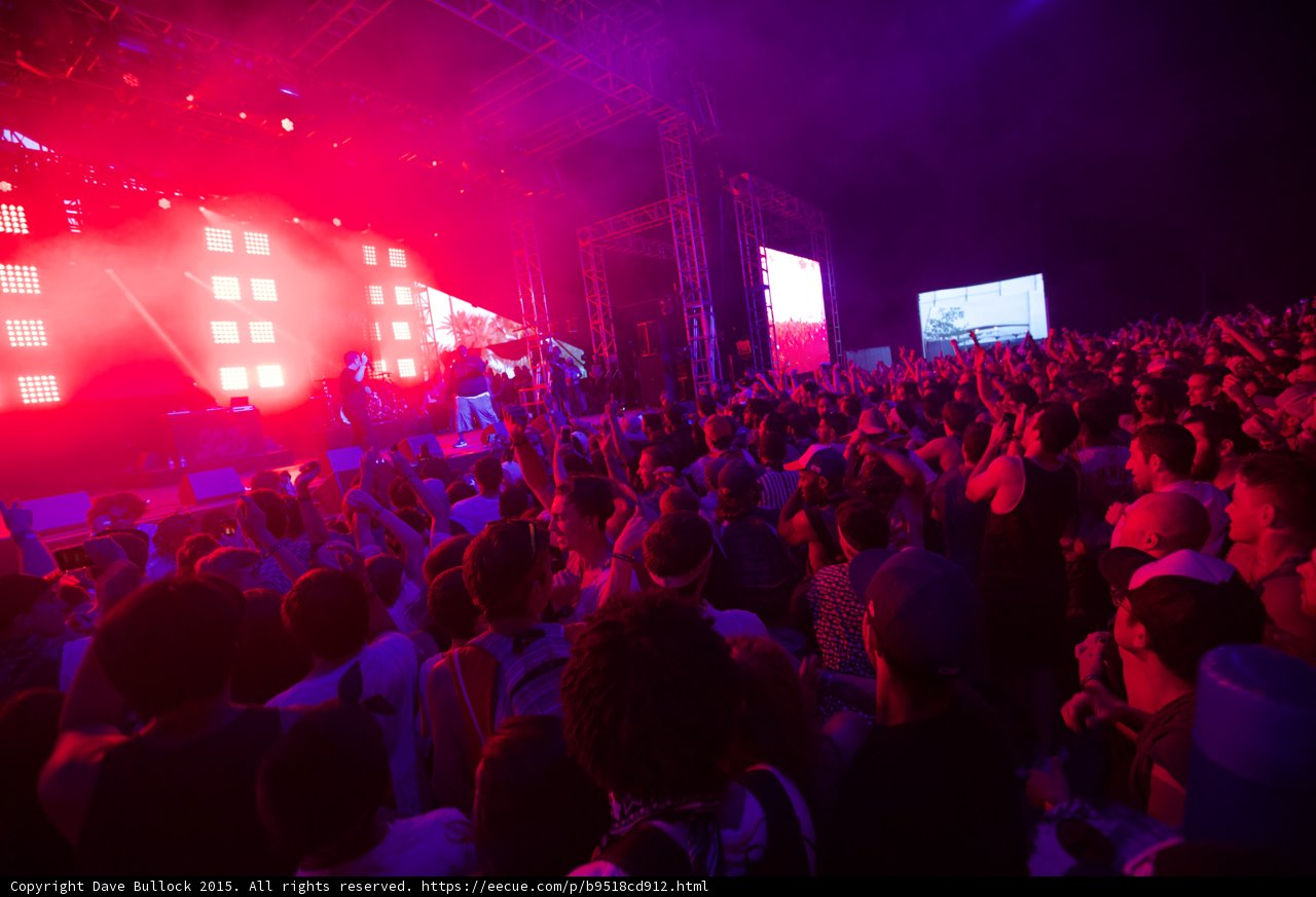 Crowd Stage Red Purple