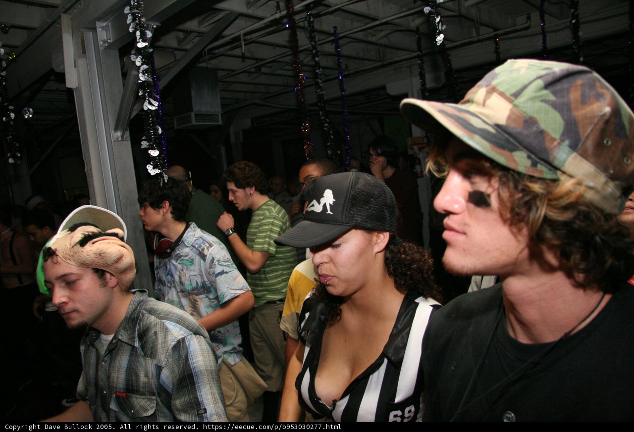 Baseball Hats in the Crowd