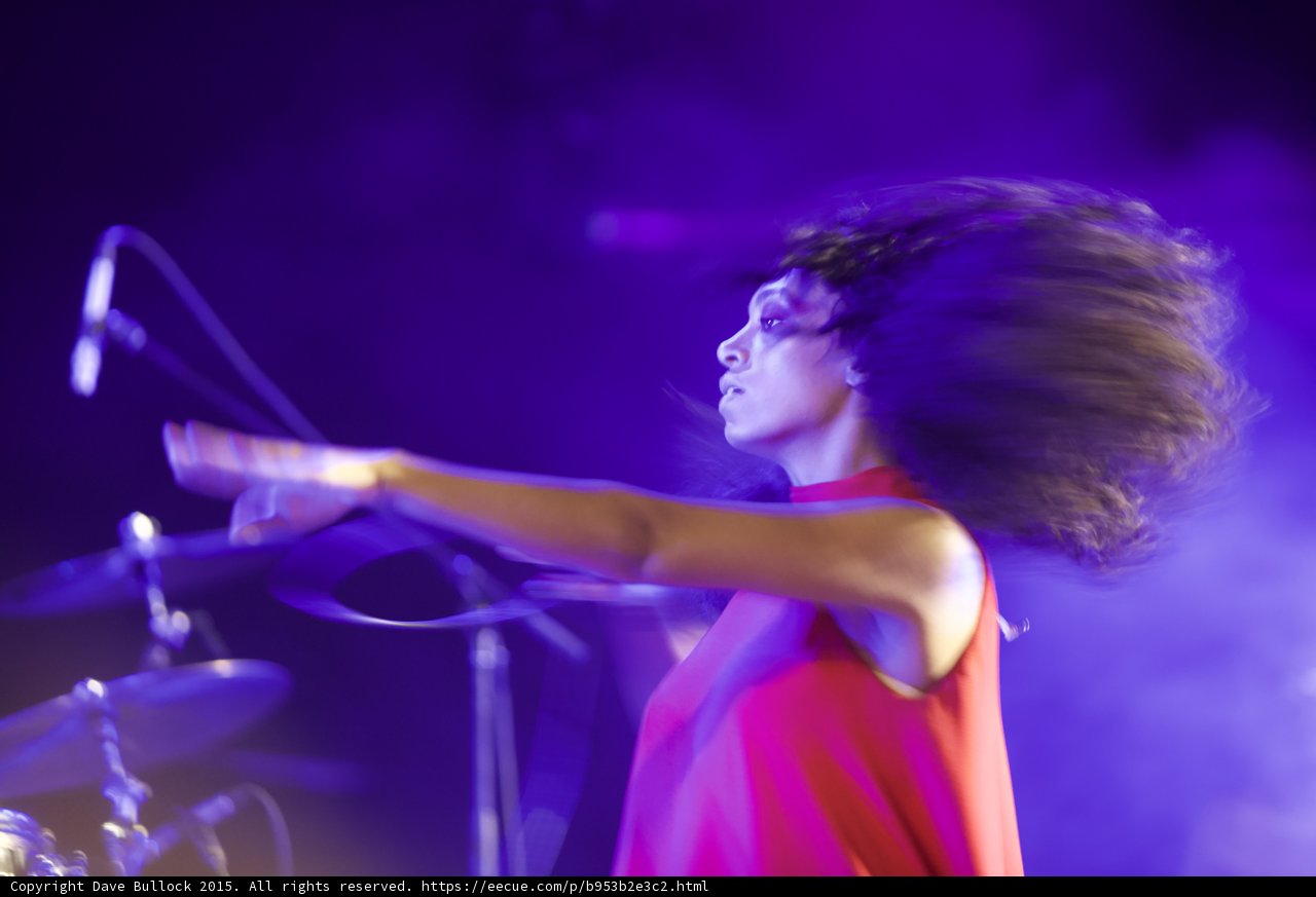 Solange Profile Arm Reaching Hair Flying Motion Blur