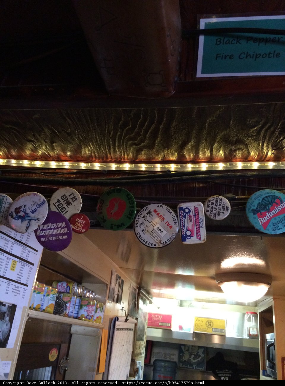 Sticker-Strewn Bar in Altadena