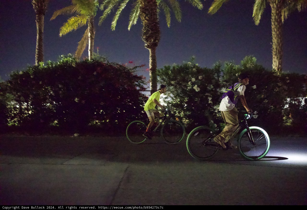 Midnight Riders: Cycling Under Coachella Palms