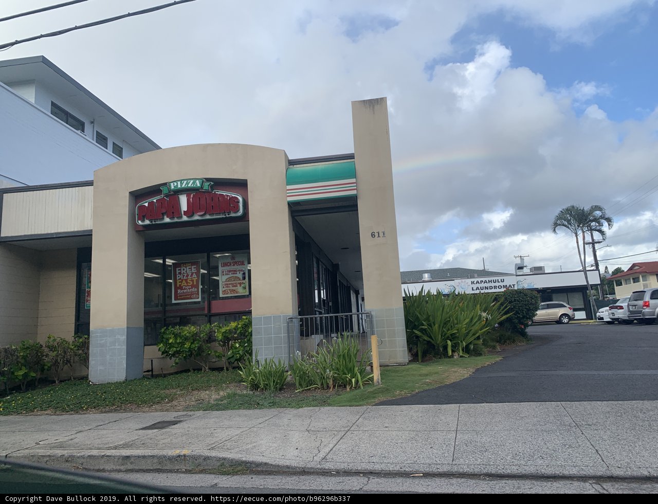 Rainbow over Urban Honolulu