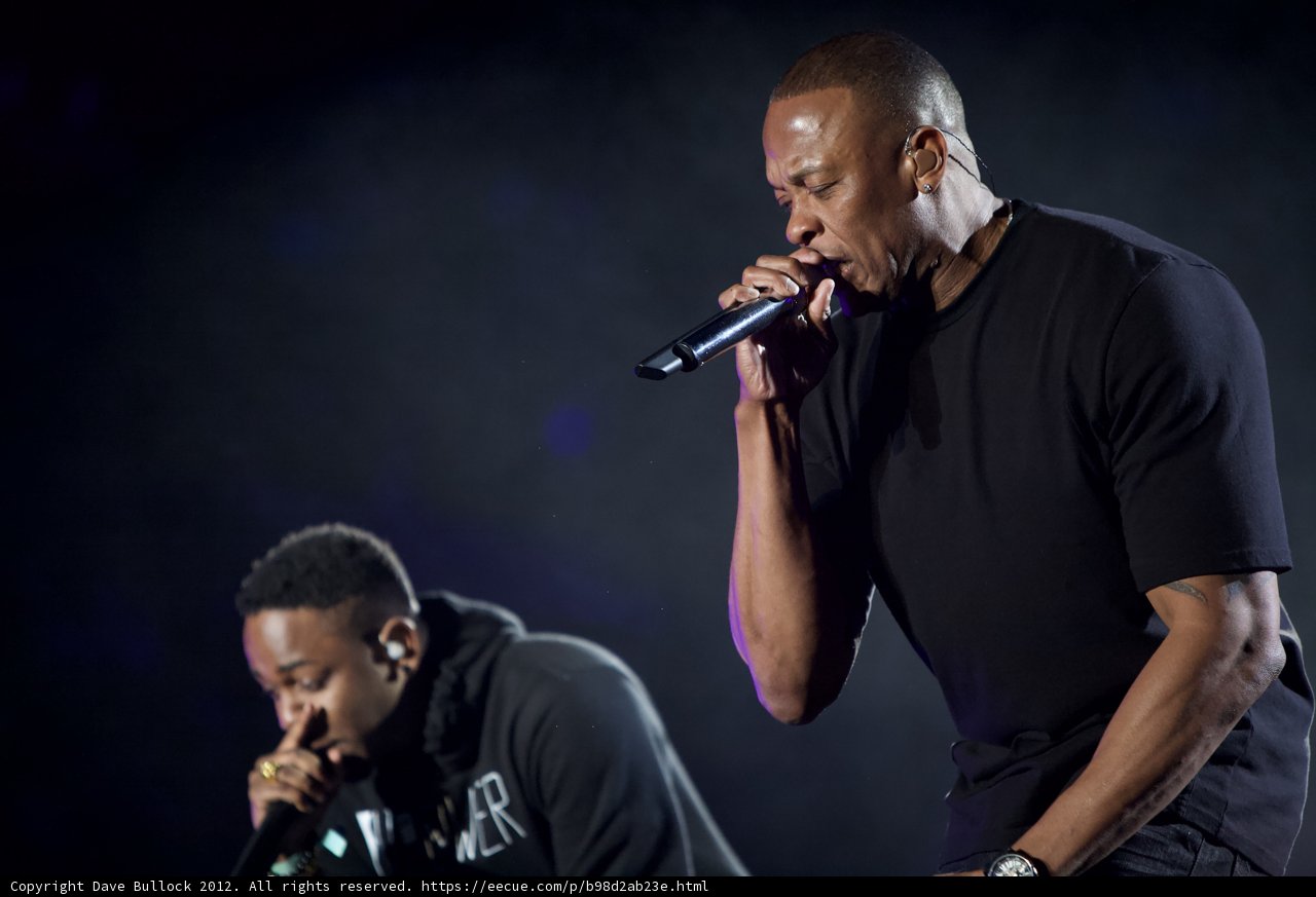Dr. Dre and Kendrick Lamar Take the Stage with Two Microphones