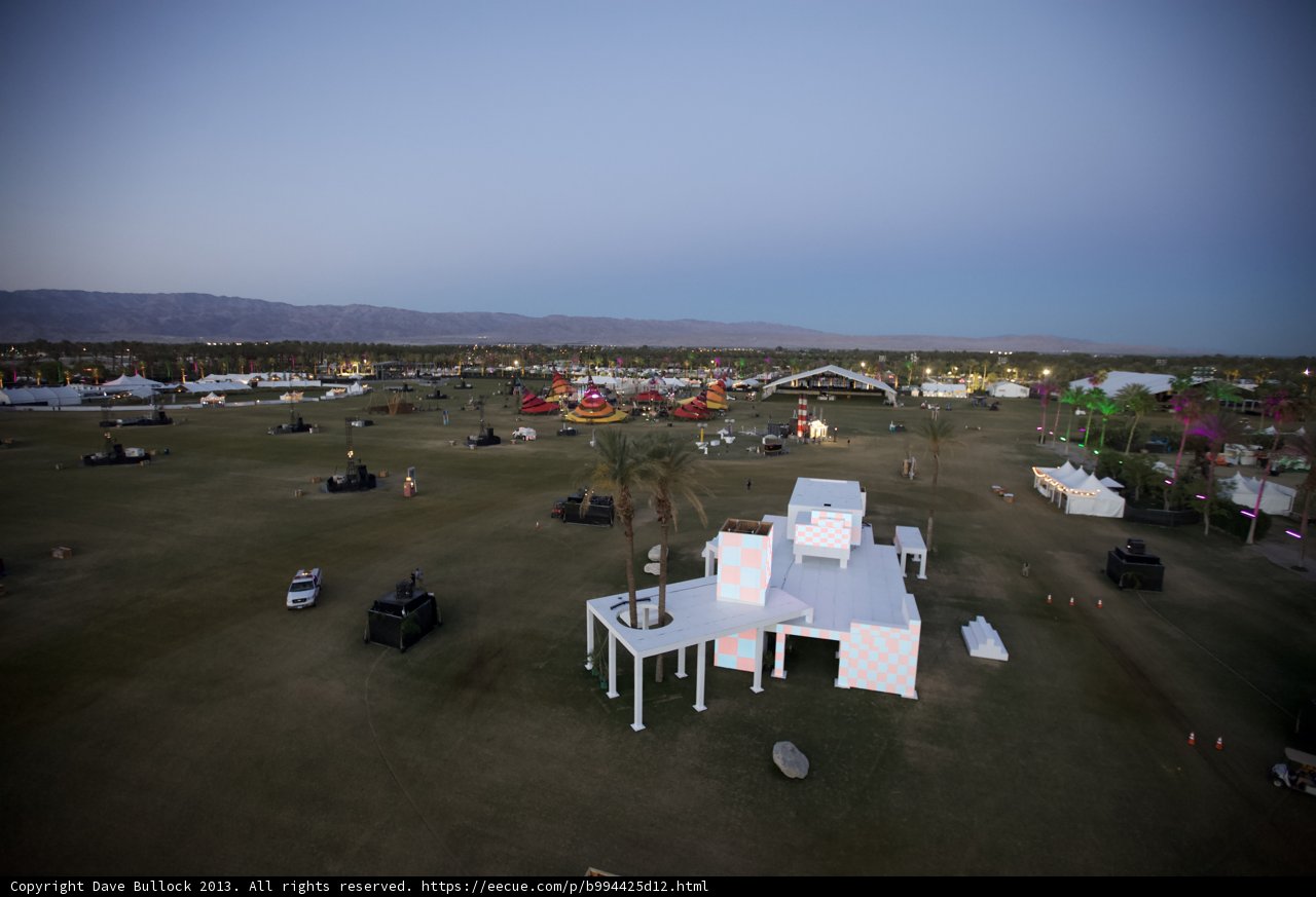 Aerial View of Coachella's Weekend 2 Campsite