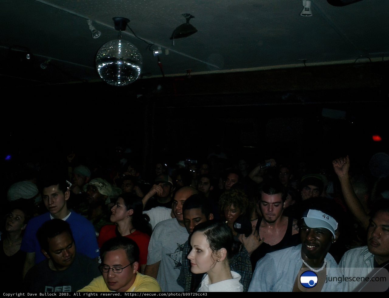 Night Club Dancing Under Glowing Disco Ball