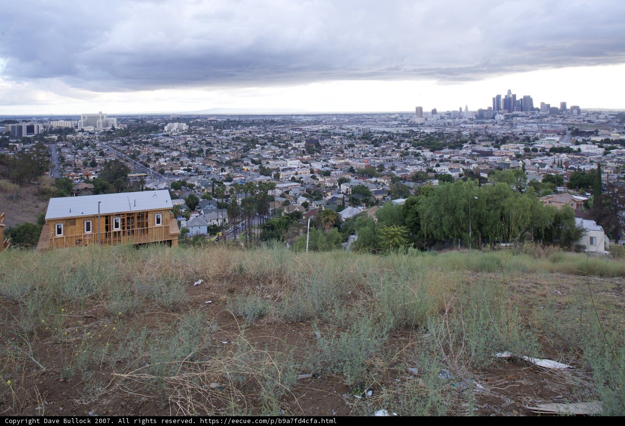 Hillside Hut Overlooking the Cityscape