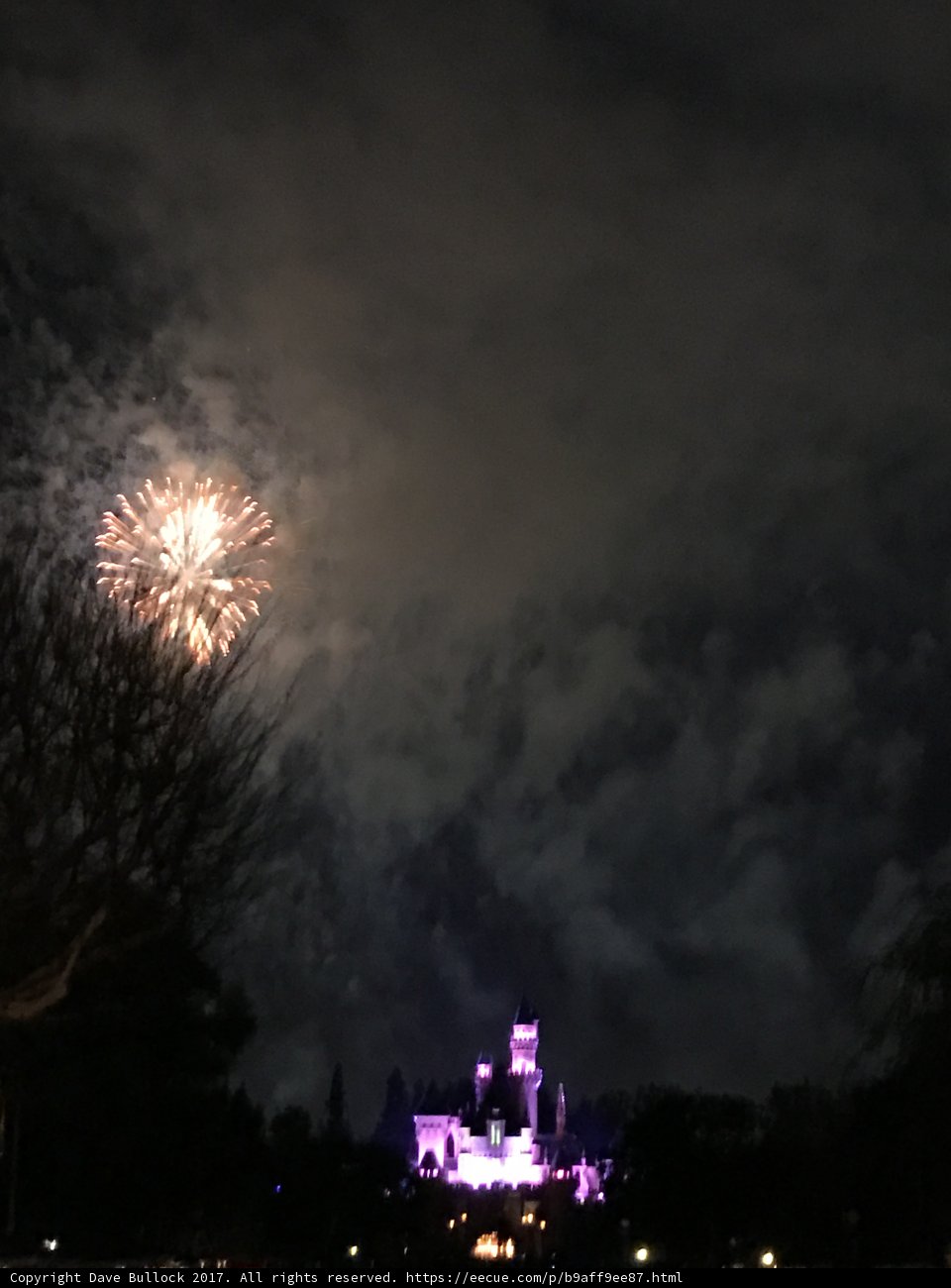Blazing Fireworks over Disneyland Castle