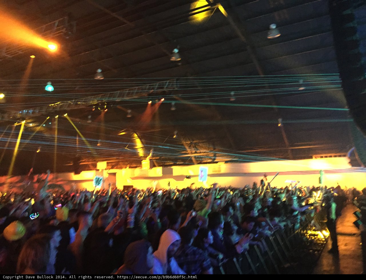 Bright Lights and Bustling Crowd at Urban Concert