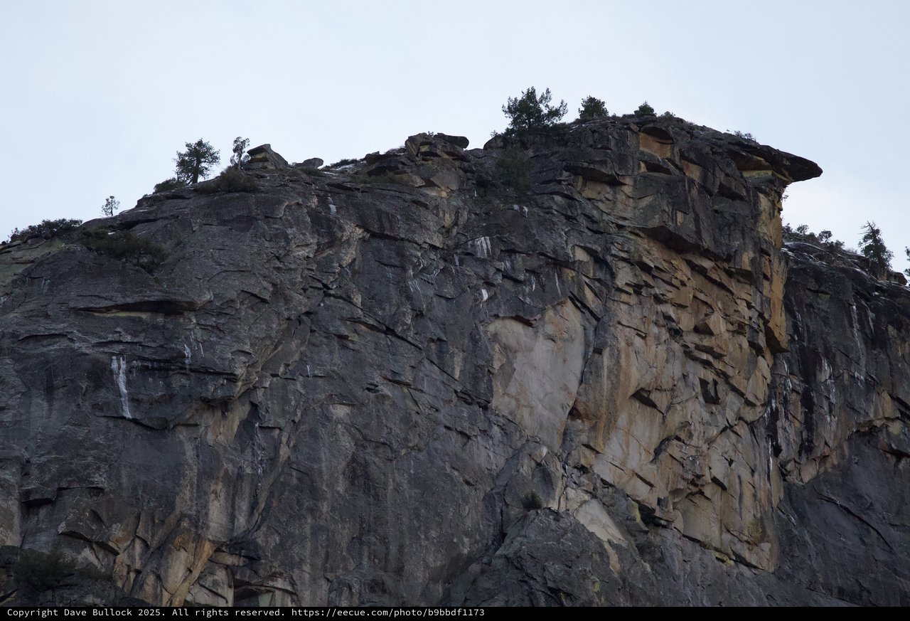 Dramatic Layered Rock Face at Yosemite