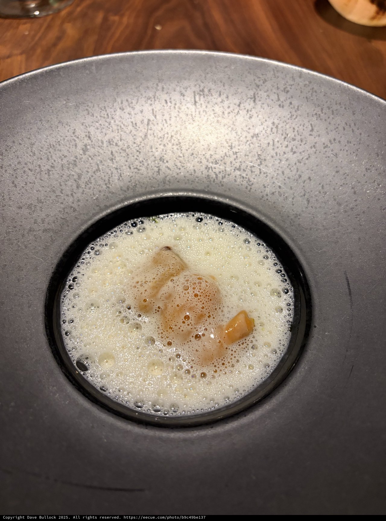 Artisanal Foam Soup in Minimalist Ceramic Bowl