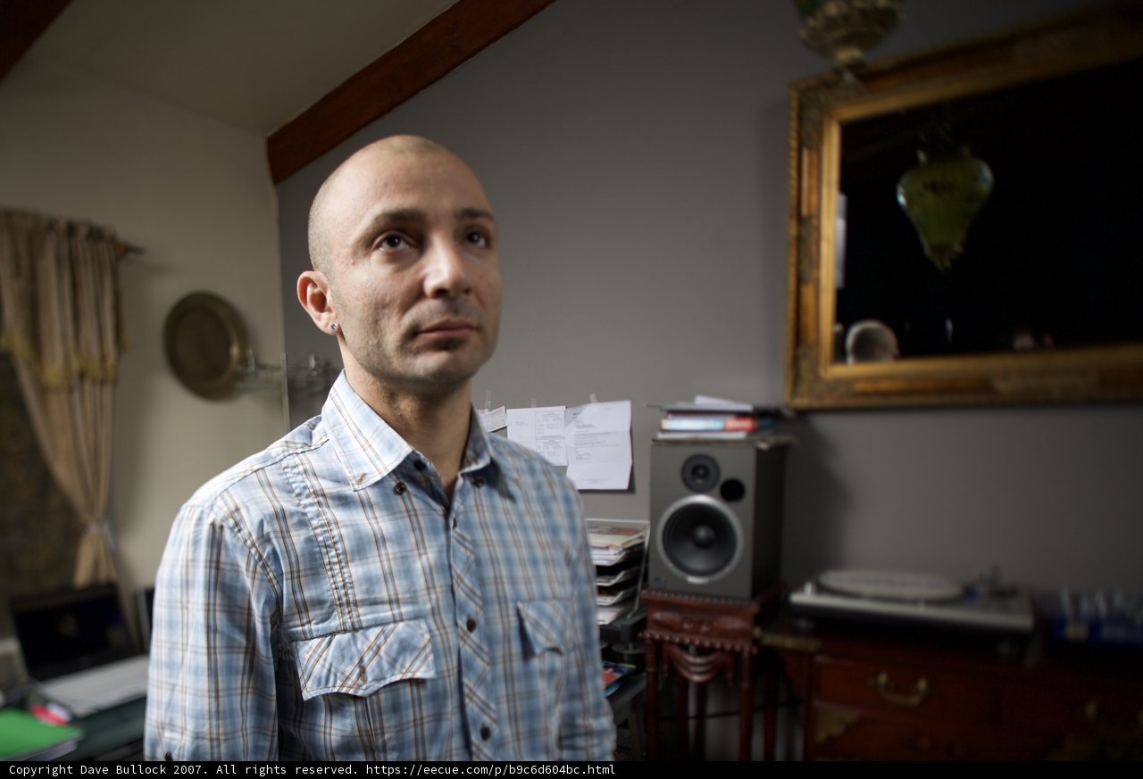Bald Man Lost in Technology