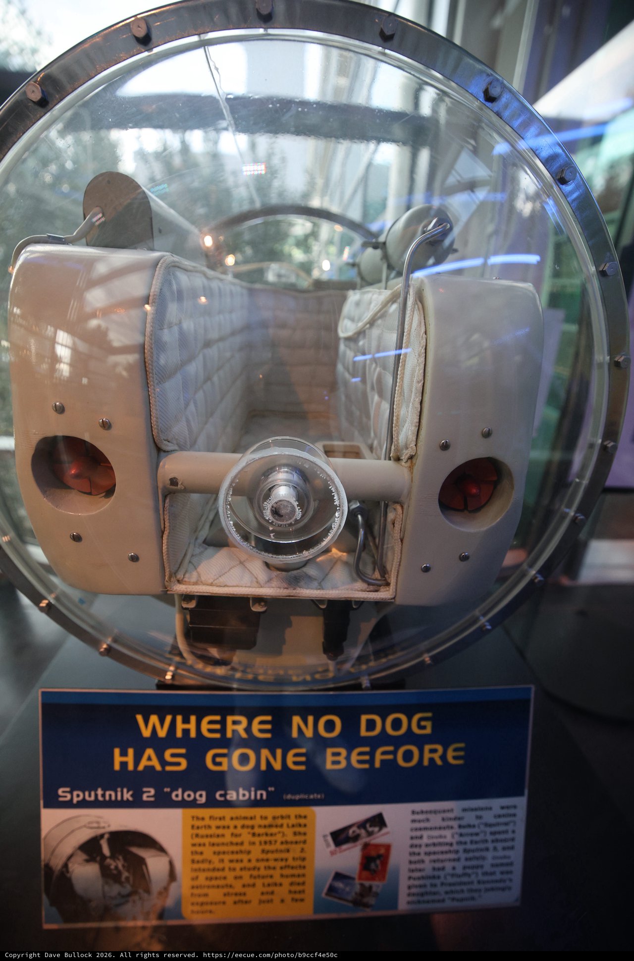 Sputnik 2 Dog Cabin Replica at Science Museum