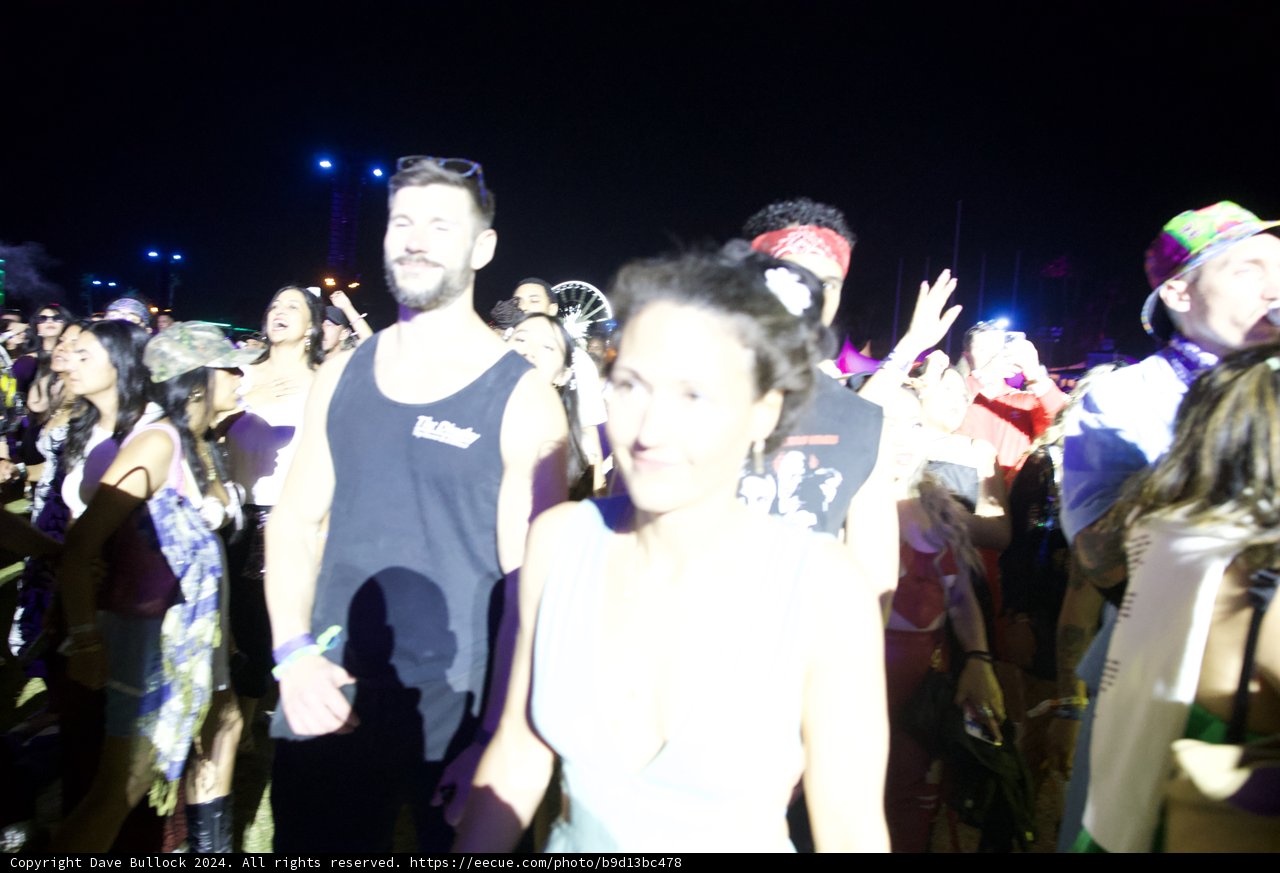 Euphoria Under the Stars: Coachella 2024 Night Scene