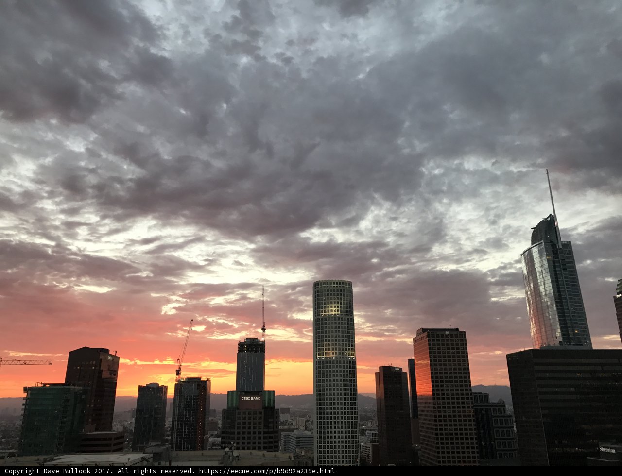 Vibrant Sunset over an Urban Metropolis