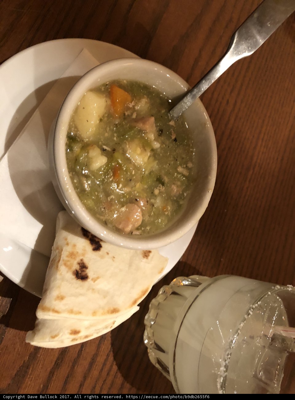 Hearty Soup and Warm Tortilla