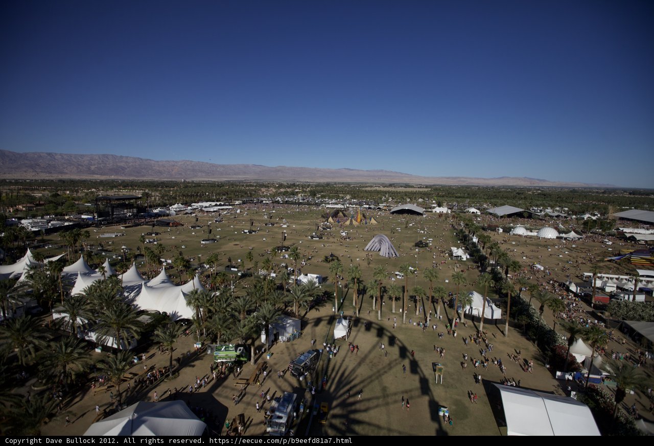 A Bird's Eye View of Coachella Festival Grounds