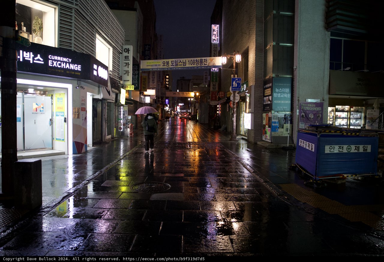 After Rain Reflections: Seoul After Dark
