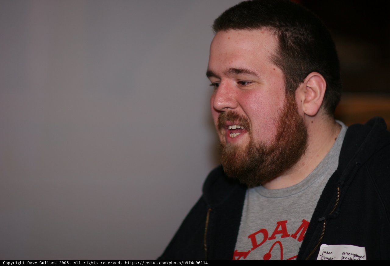 Red Shirted Man with a Beard