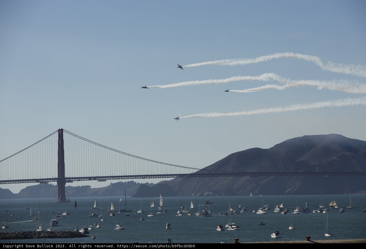 Spectacular Air Show over San Francisco Bridge