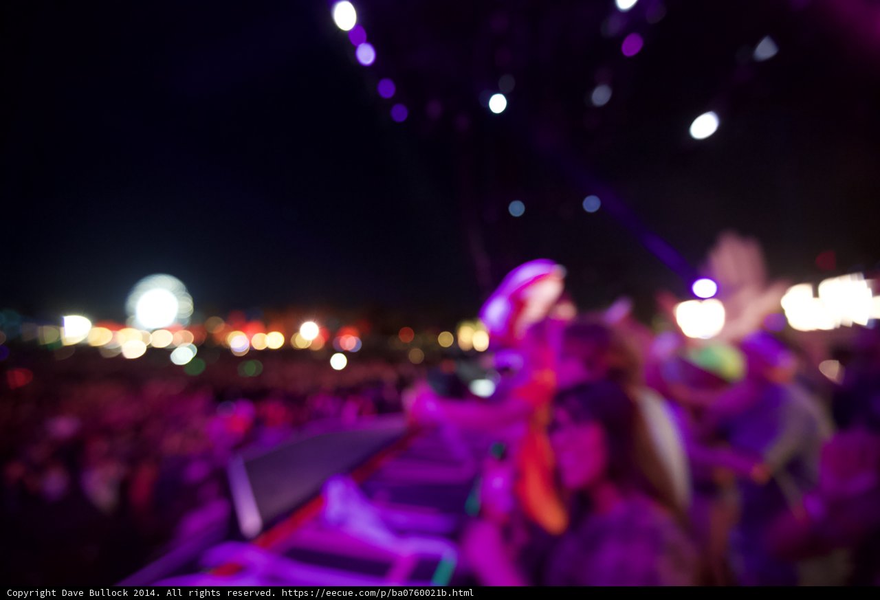 Purple Spotlight on the Crowd