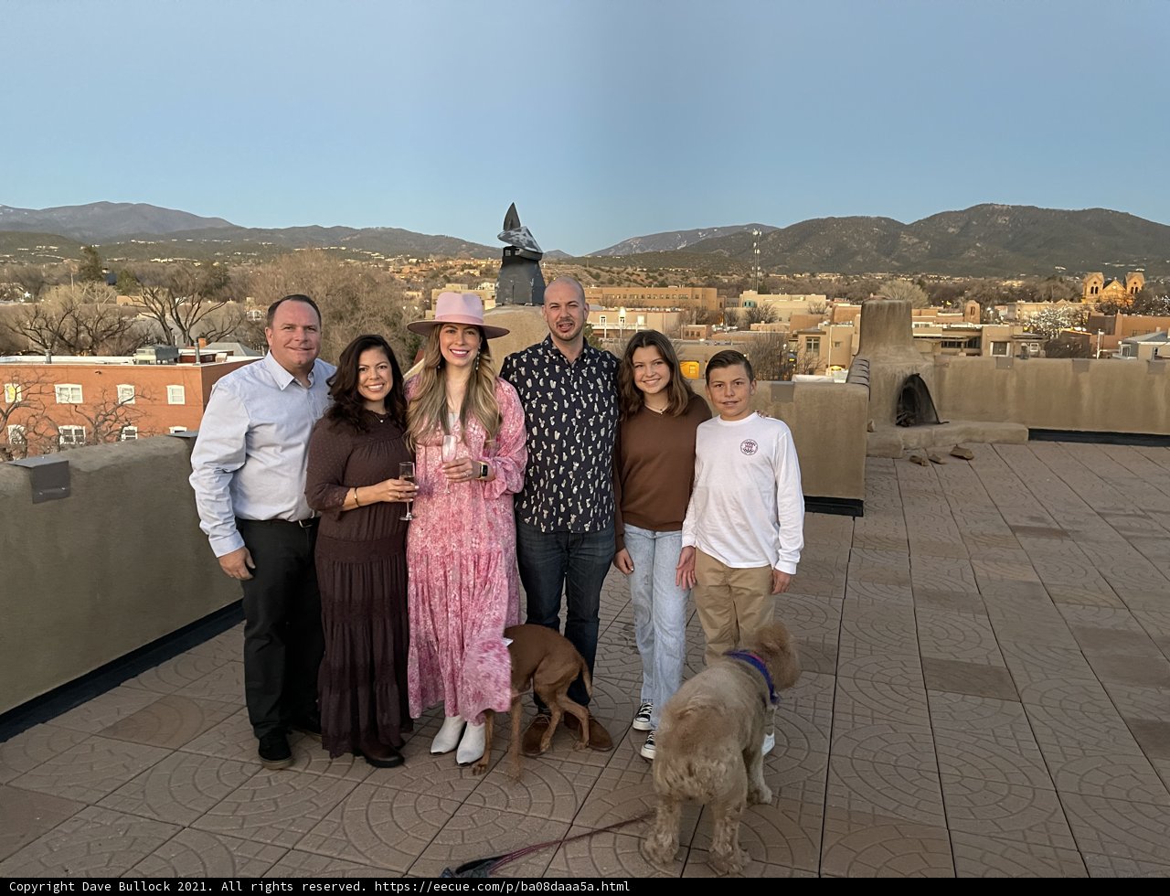 Rooftop Family Portrait with Dog