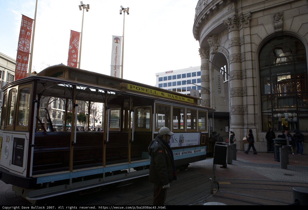Parked Trolley Car in Civic Center