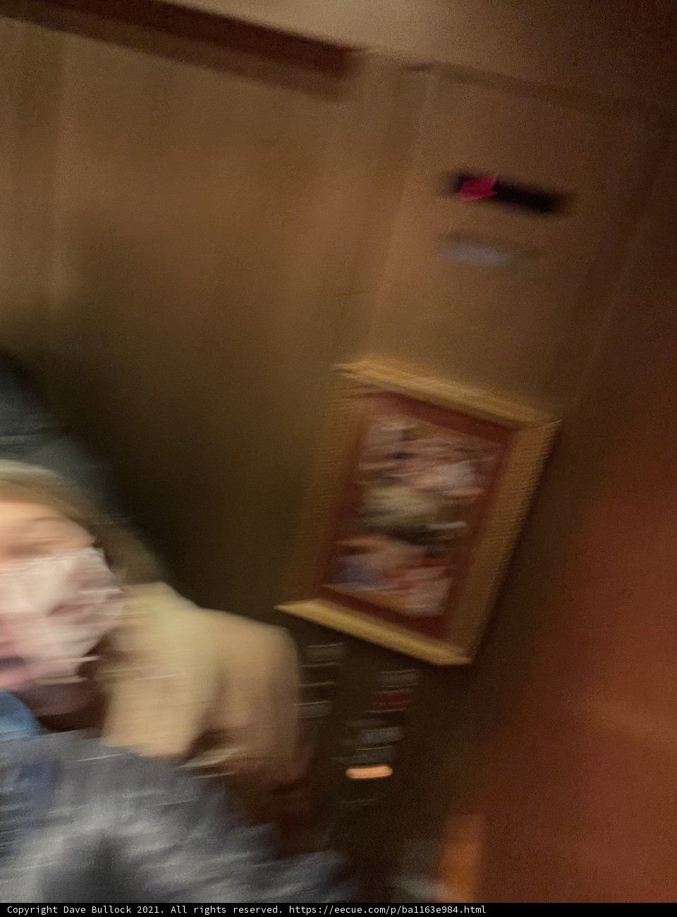 Blurry Portrait of a Man in an Elevator