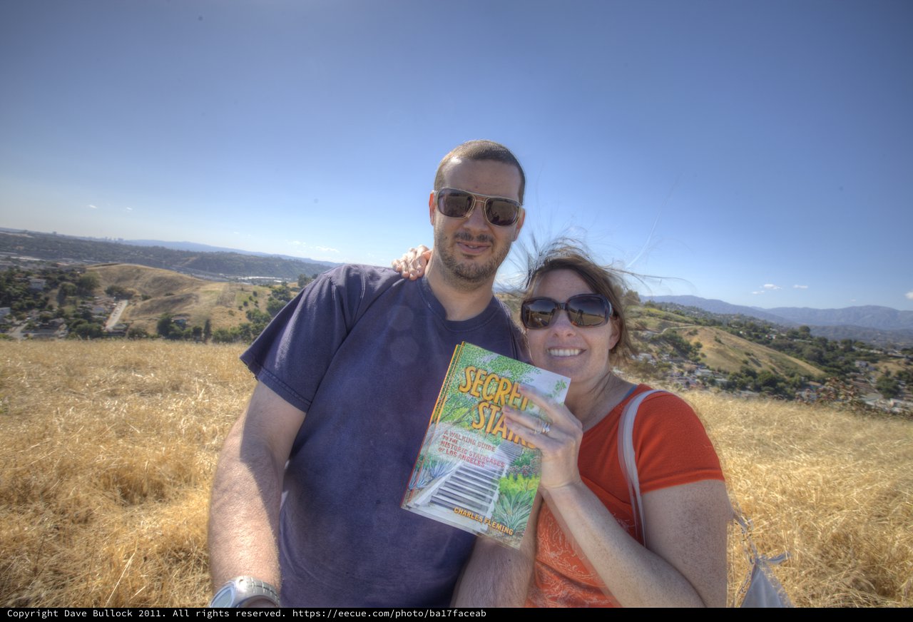 Couple Atop Los Angeles Hills with Secret Stairs Book