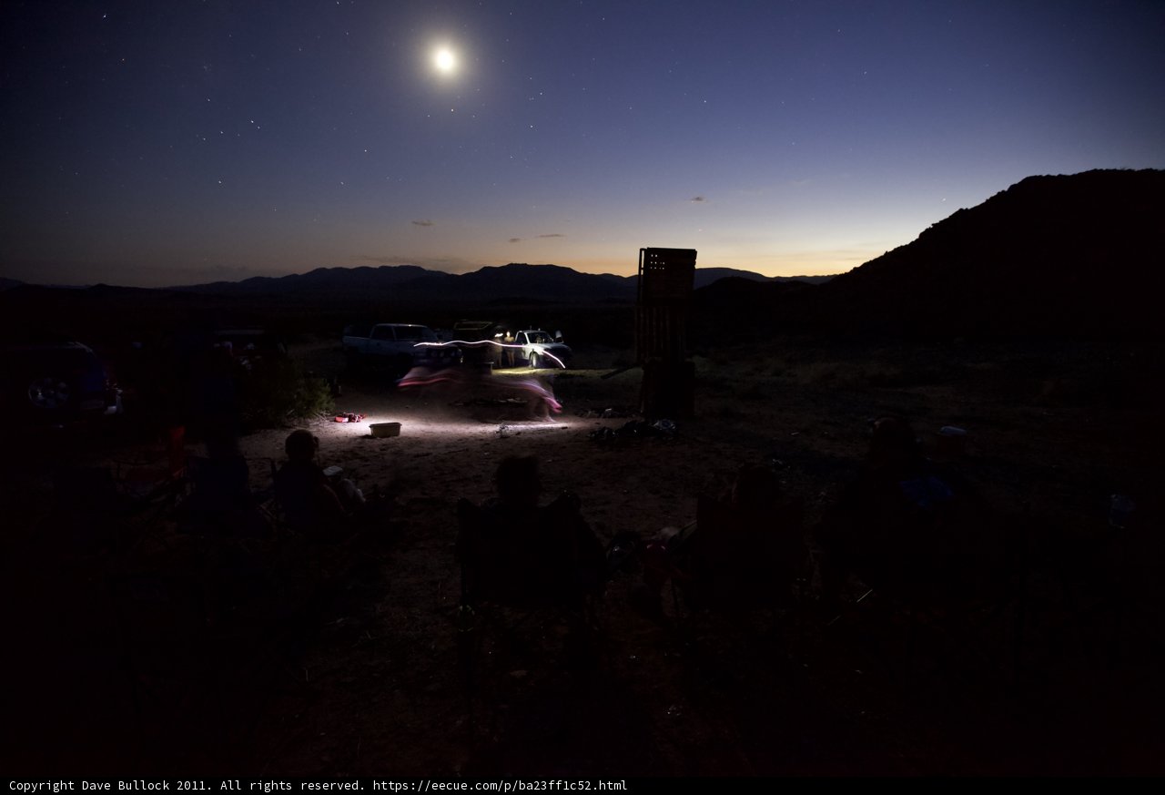 Moonlit Campfire Gathering