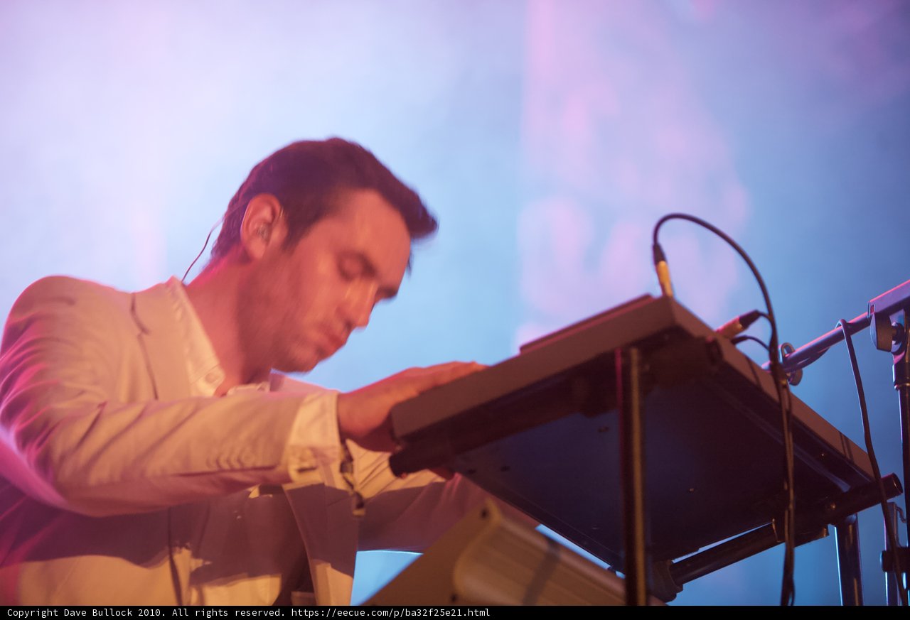 White-suited Man Plays Synth at Coachella