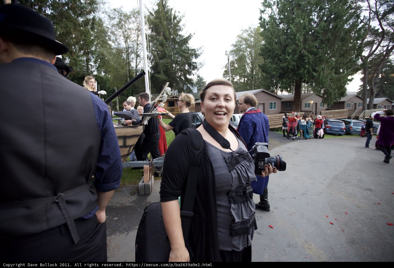 Elegant Woman Captivates Crowd