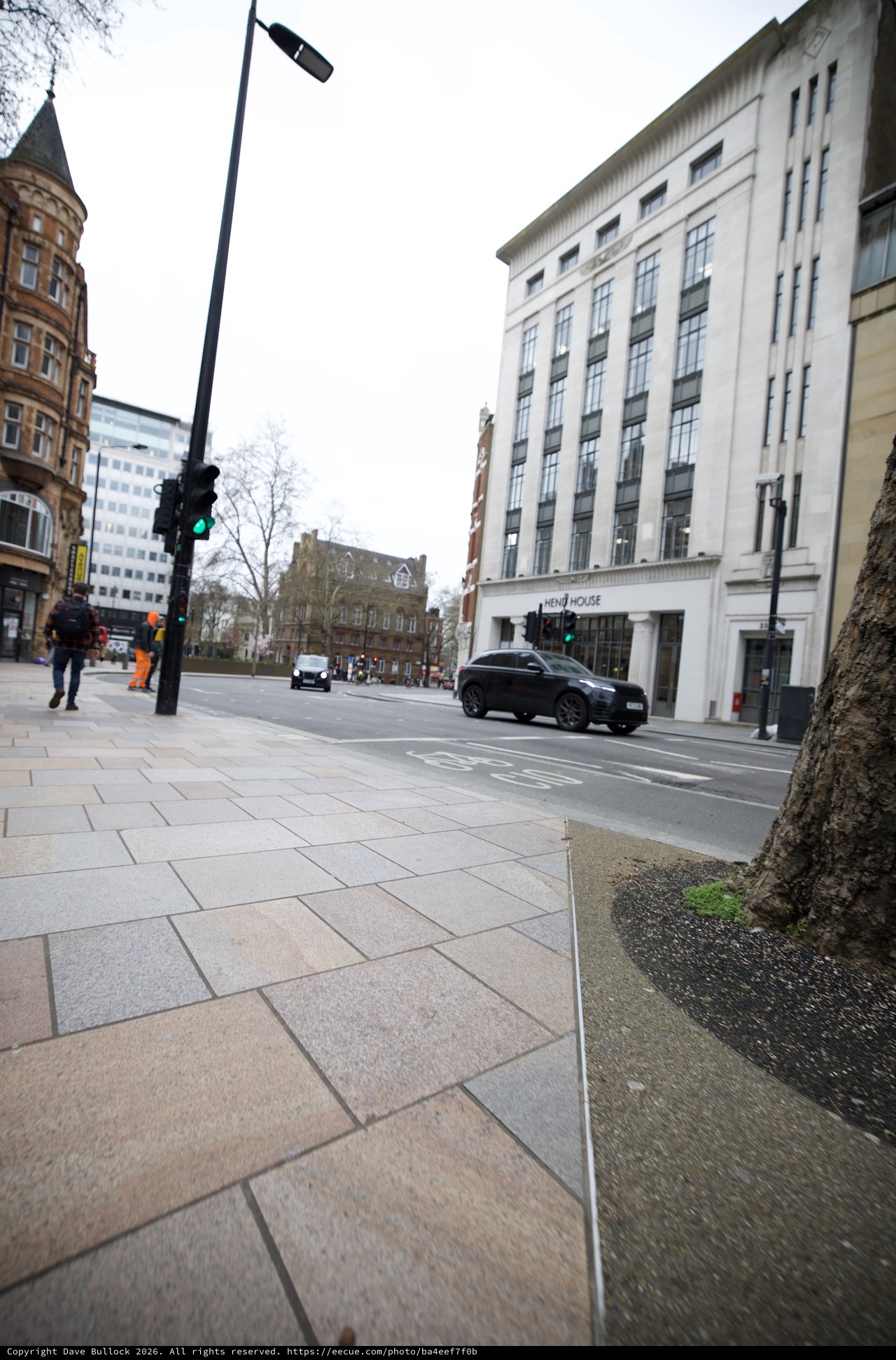 Overcast Street Corner in Central London