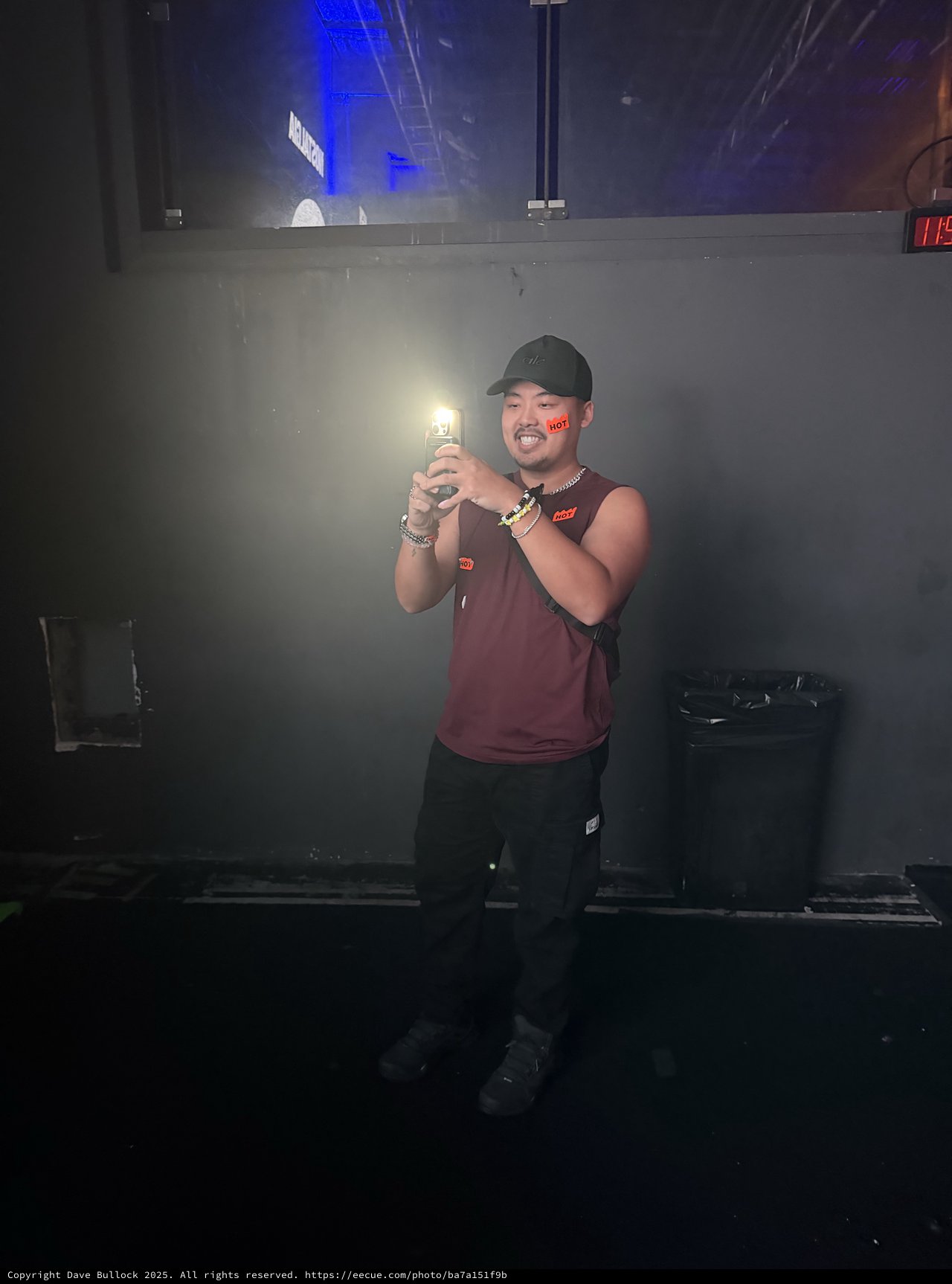 DJ Performer Captured Mid-Set at Electronic Music Venue