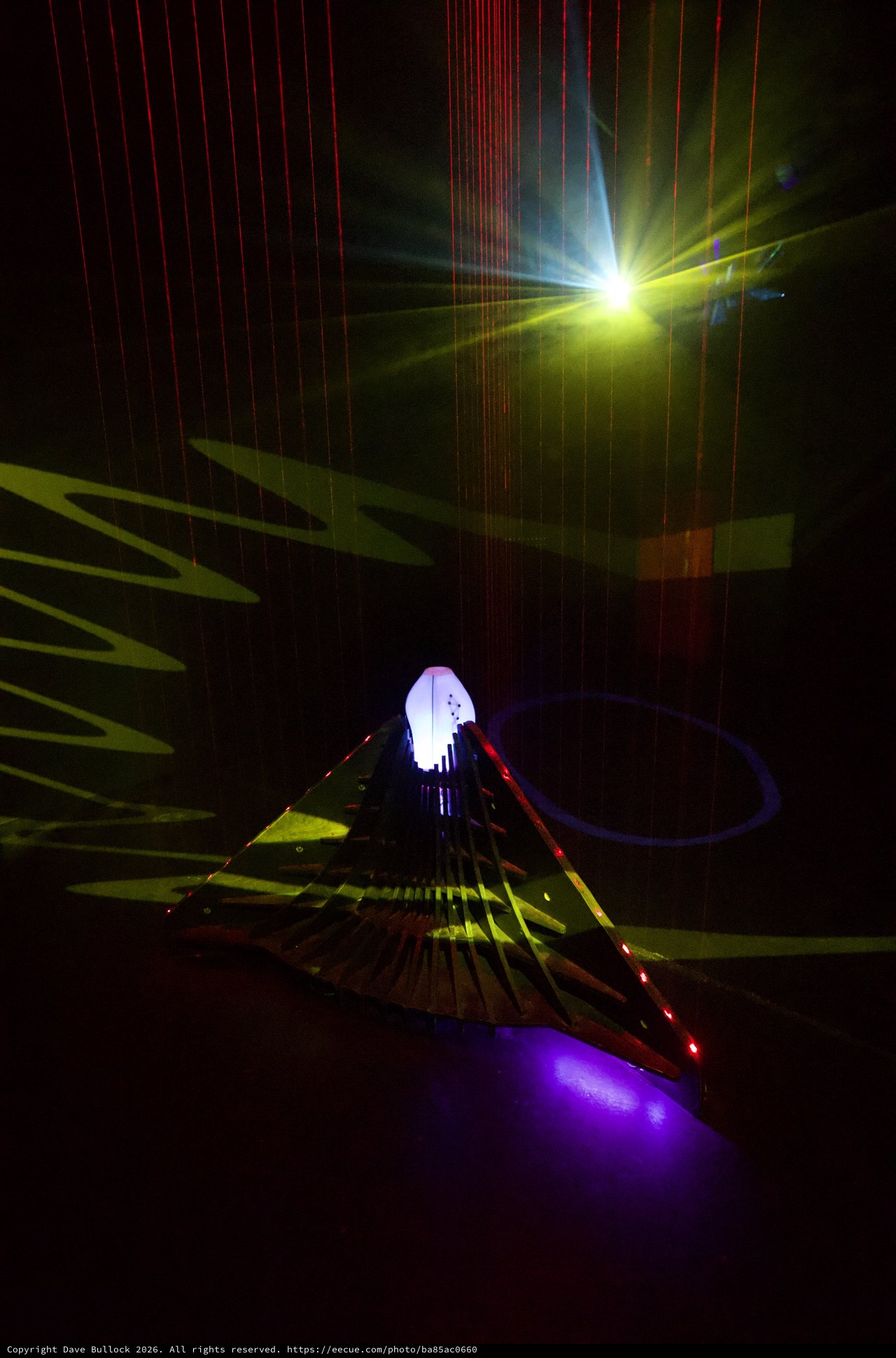 Illuminated Light Installation with Laser Display