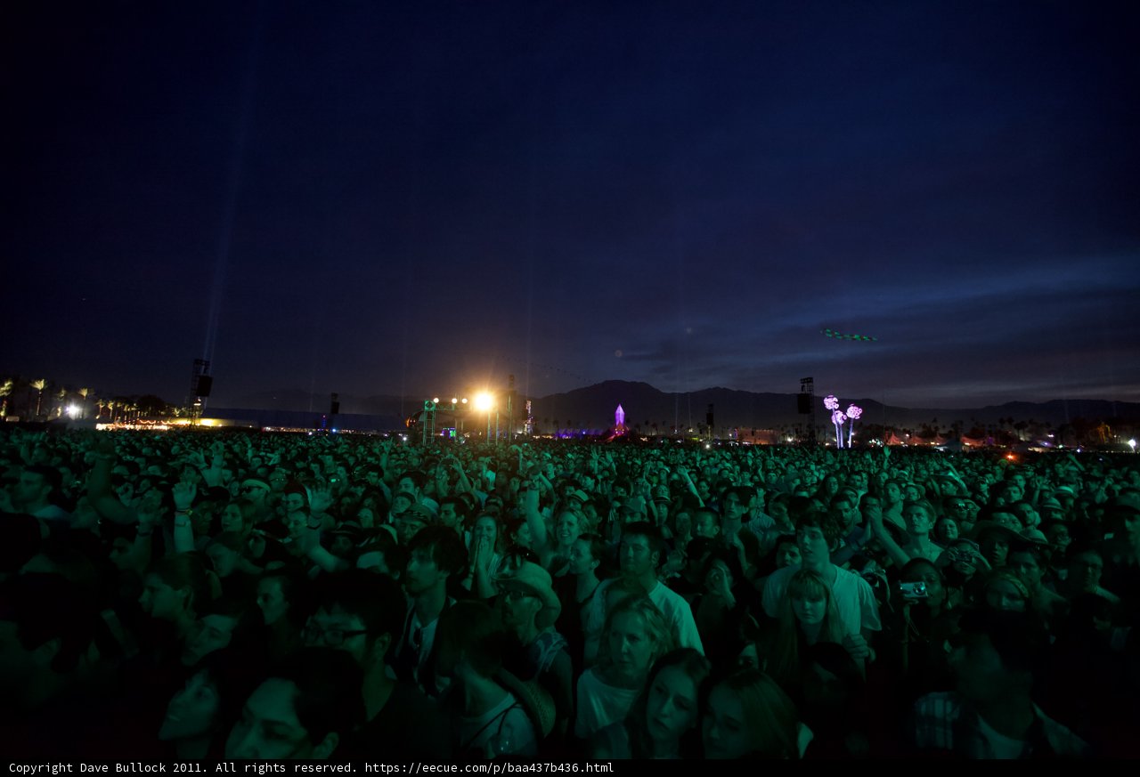 Coachella 2011: Nighttime Concert Crowd