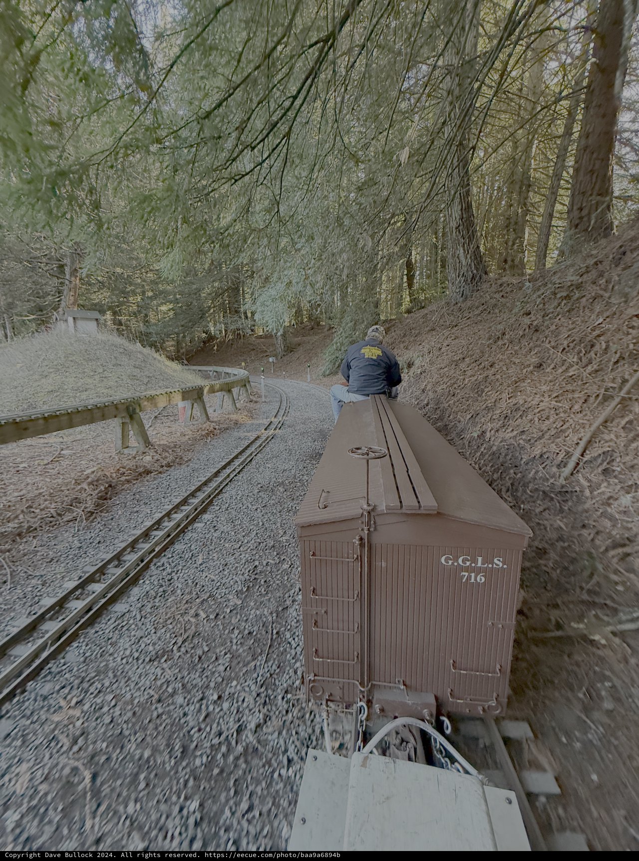 Vintage Railroad Journey Through Forest Canyon