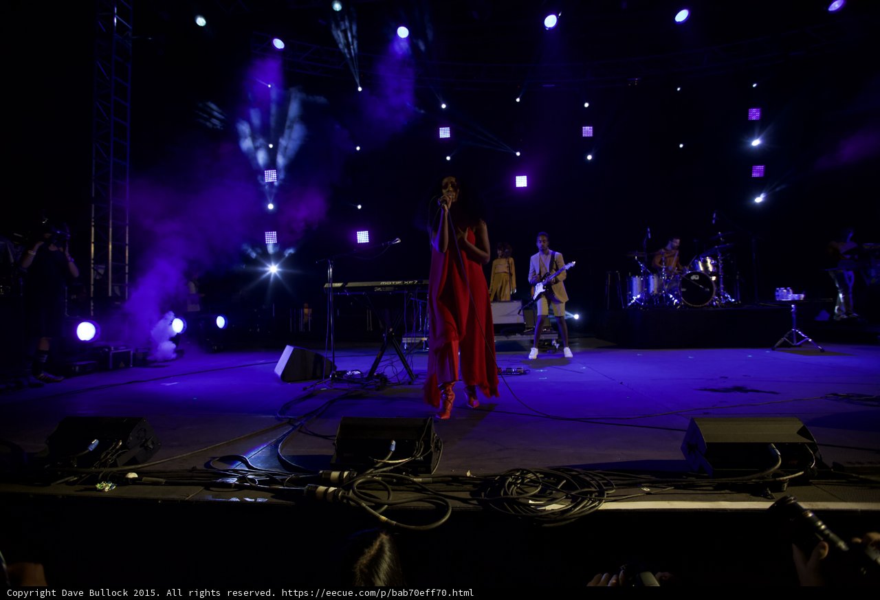 Solange Red Dress Wide Stage Band Purple Haze