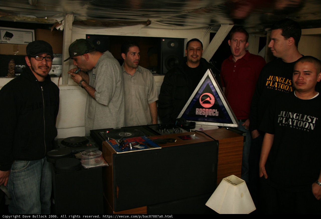 Men Gather Around DJ in Pub