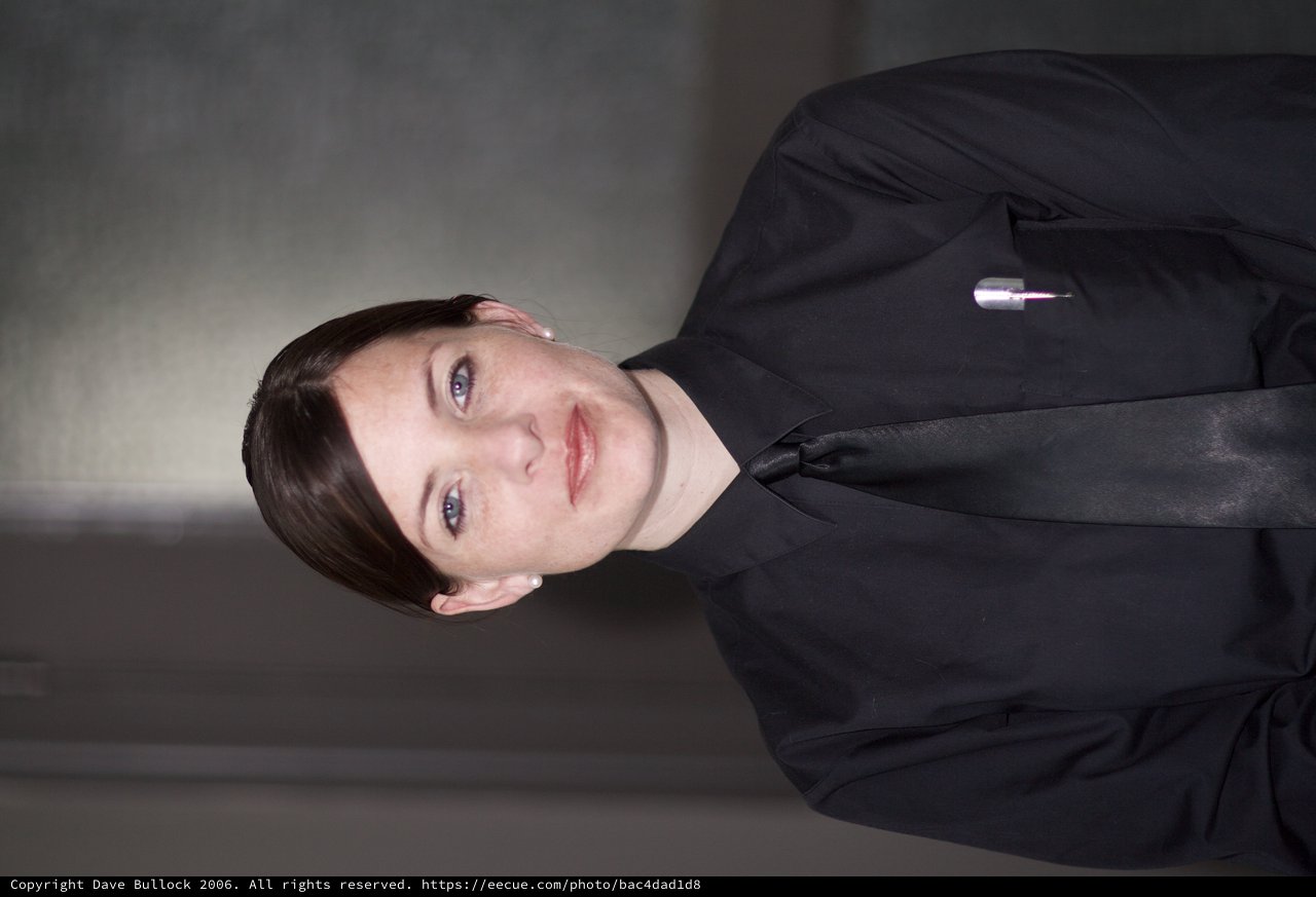 Professional Woman in Black Formal Attire Portrait