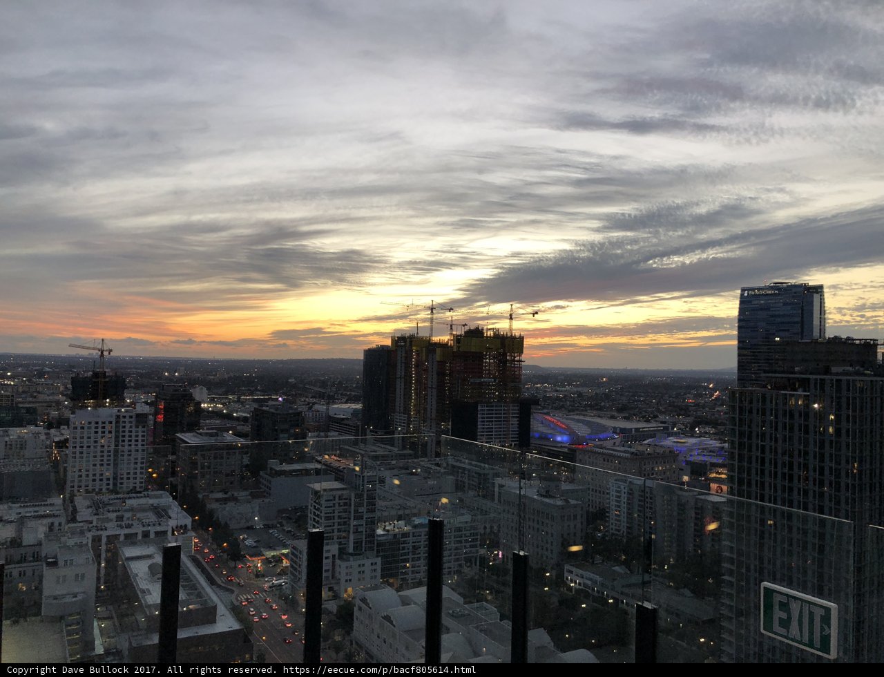 Rooftop Sunset Over the City