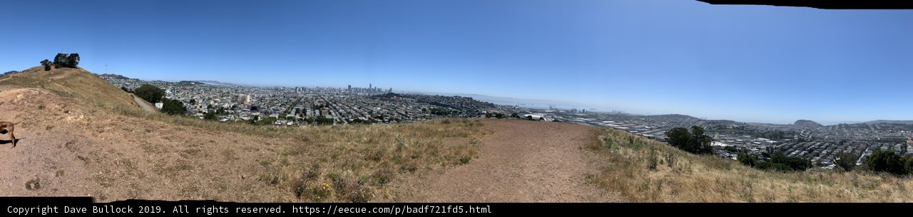 A 360° View of San Francisco's Scenic Wilderness from Bernal Heights Park