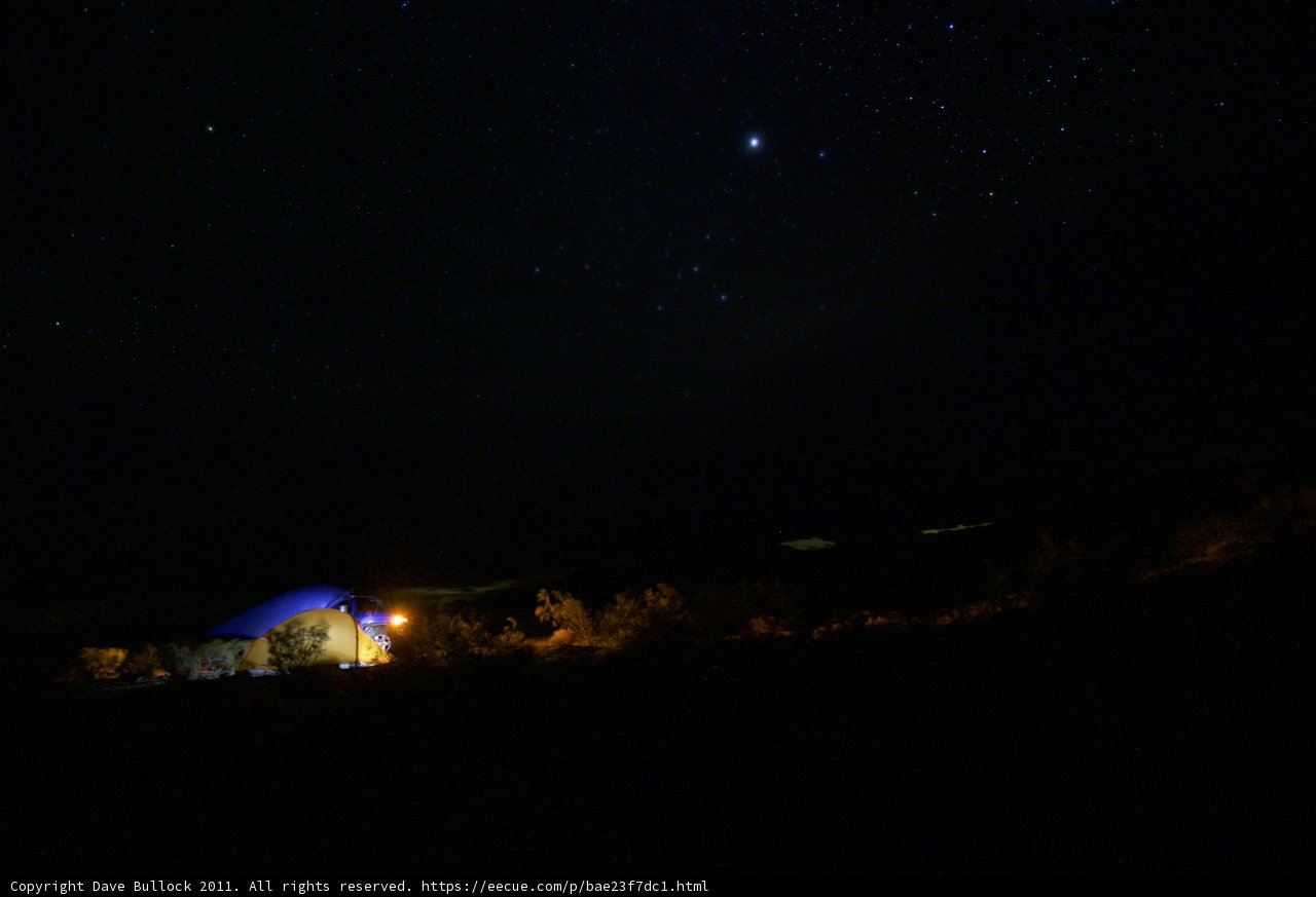 A Starry Night at the Camping Hut