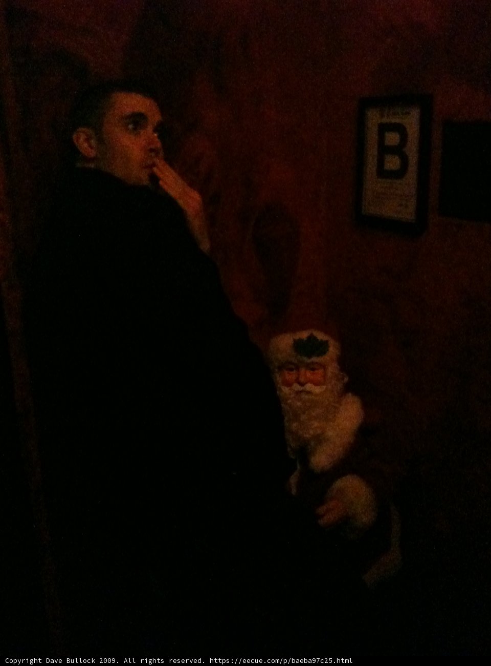 Dark Portrait with Santa Claus