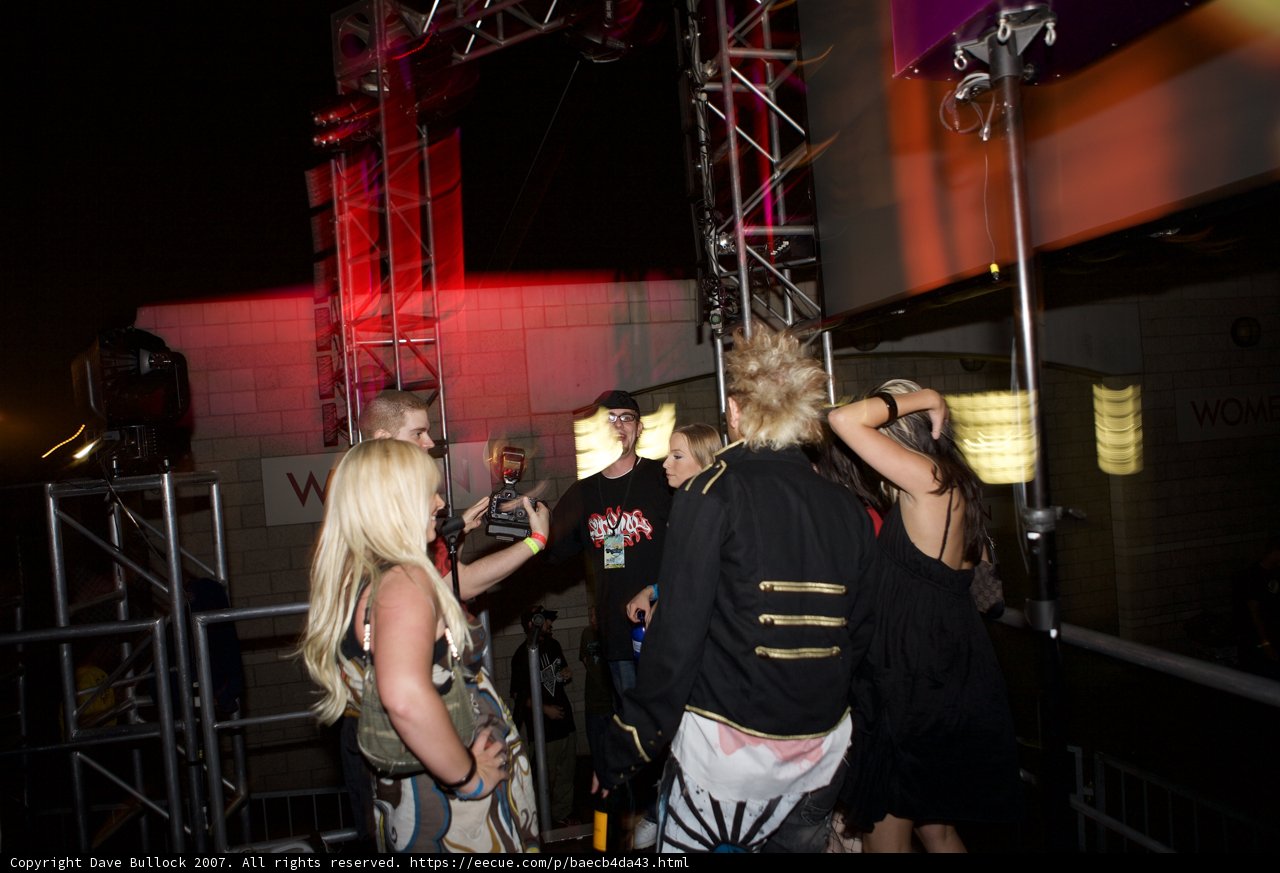 Urban Concert Crowd at Night