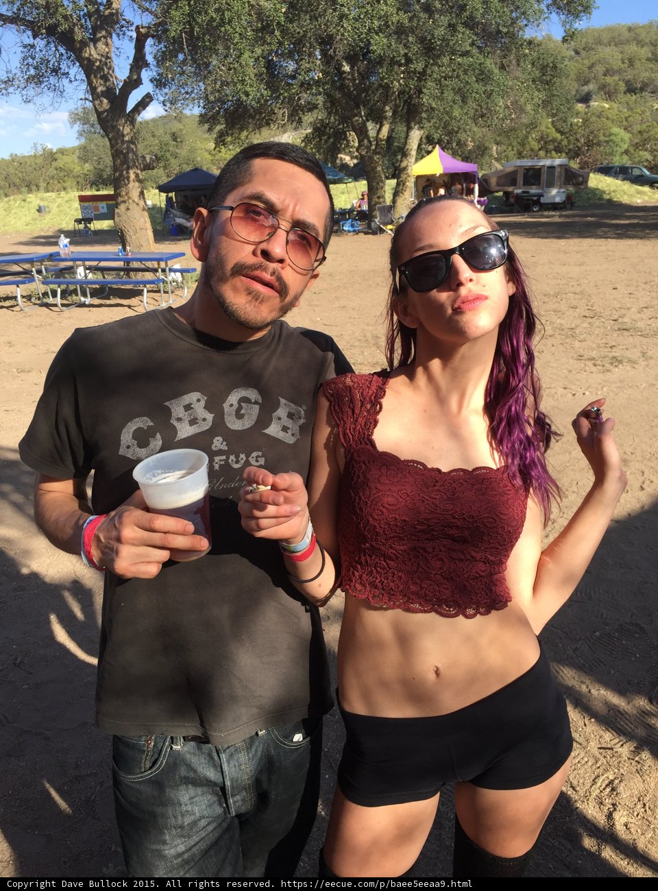 Couple enjoying a sunny day outdoors