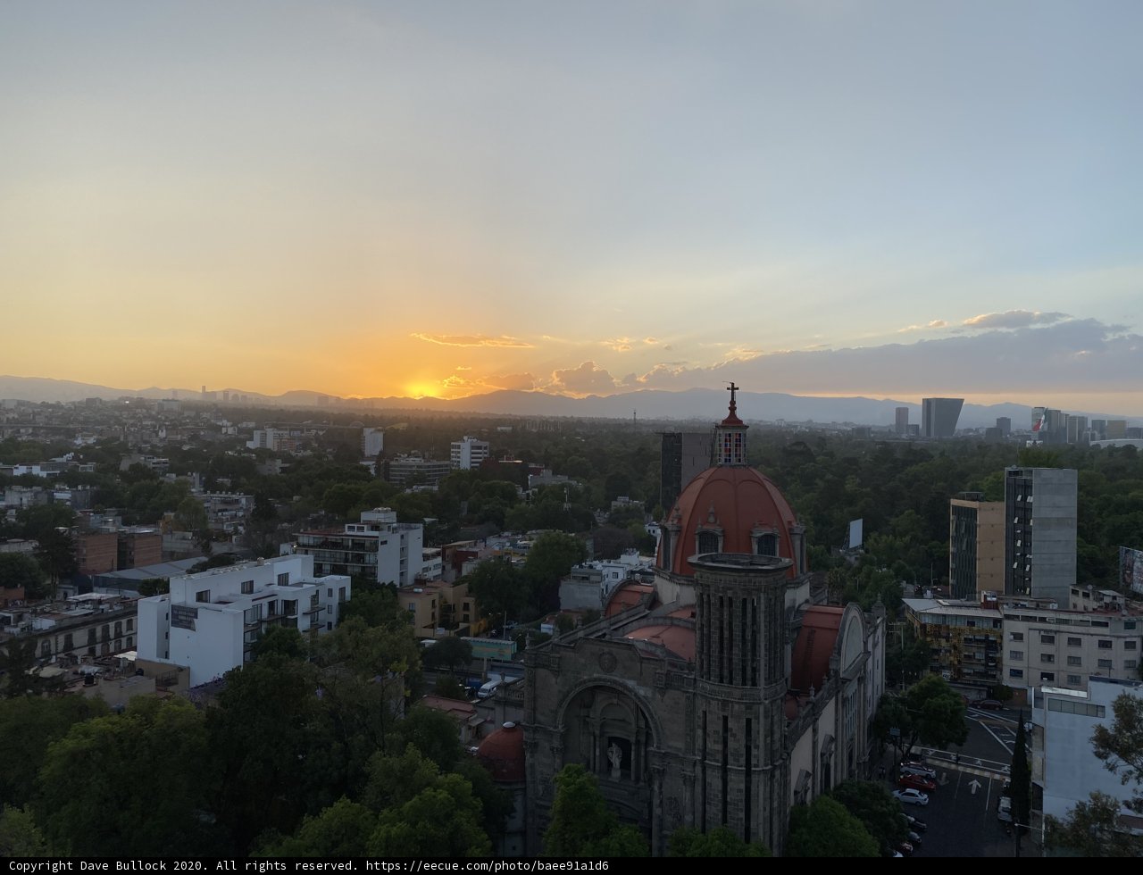 Sunset Scenery of Mexico City
