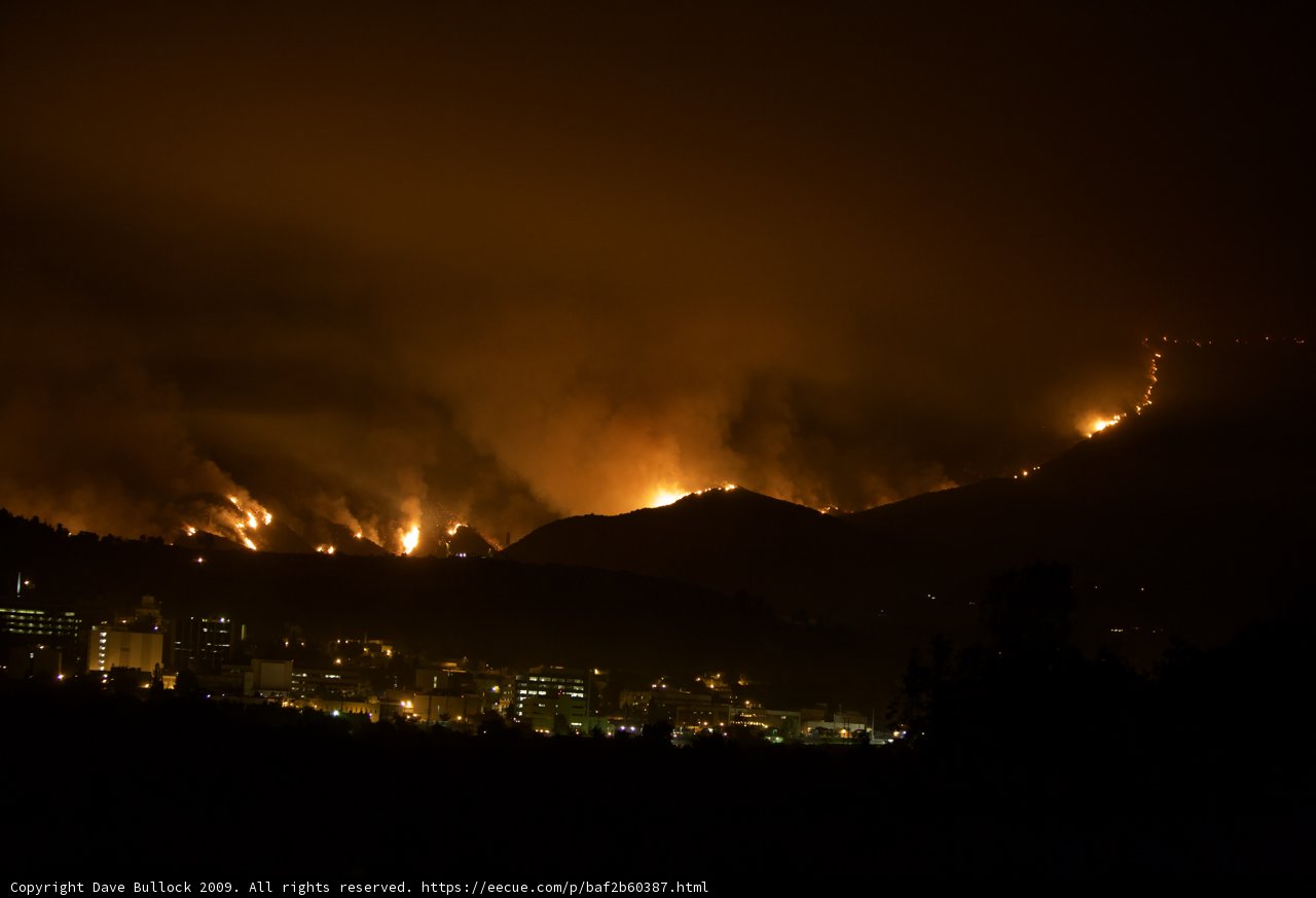 View from Above: Station Fire on the Hill