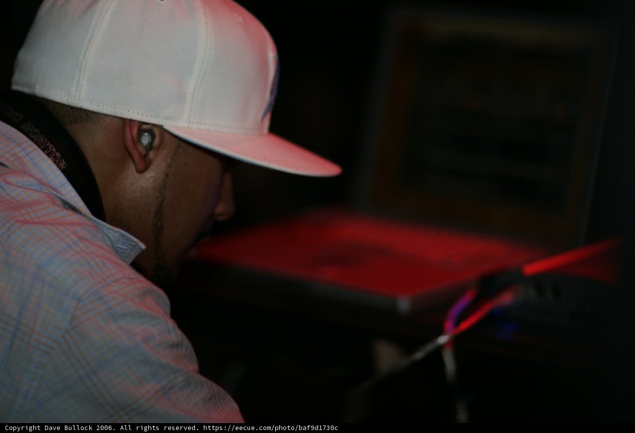 White Hat Man Hard at Work
