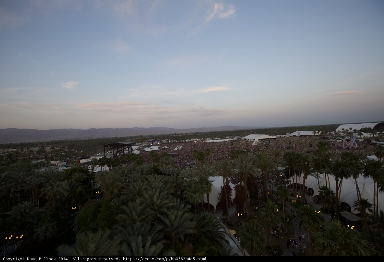 Aerial View of the Coachella Crowd